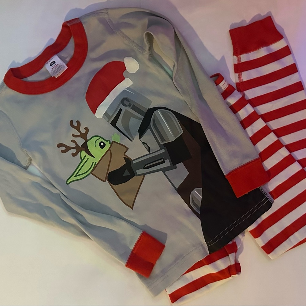 Star Wars The Mandaloriqn kids pajama set size 6-7 Hanna Andersson